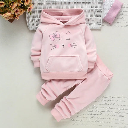 Baby Girls Winter Birthday Love Tracksuits Sets