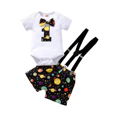 Baby Boy 1st Birthday Romper Toddler Outfit Sets