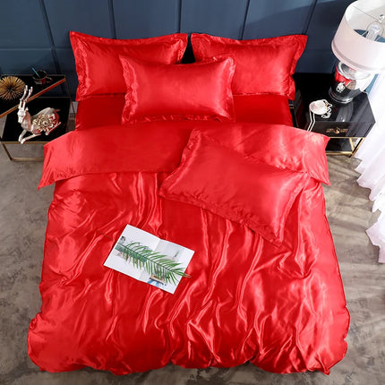 Nordic Style Rayon Solid Duvet Bedding Sets