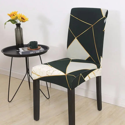 Geometric Elastic Dining Chair Cover Slipcover