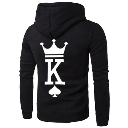 Women Queen Crown Print Couple Hoodies