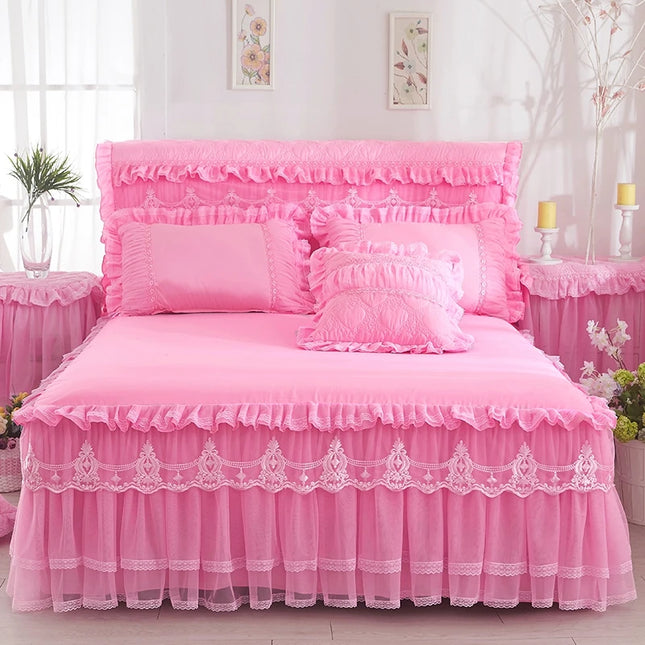 Kids Room Princess Lace Bed Duvet Set.