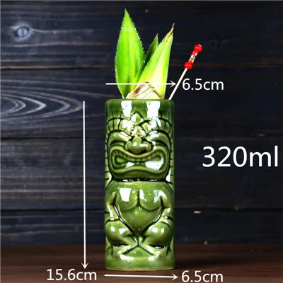 Ceramic 450mL Tiki Bar Beer Mug