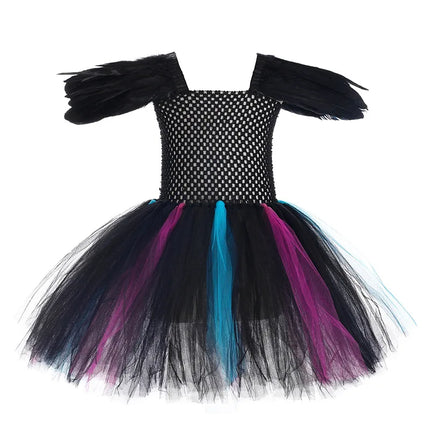 Girl Black Witch Halloween Tutu Dress