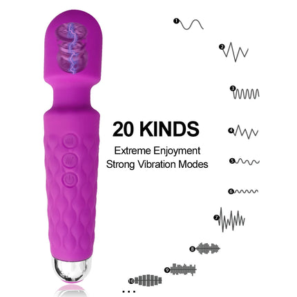 Wireless Dildos AV Vibrator USB Magic Wand