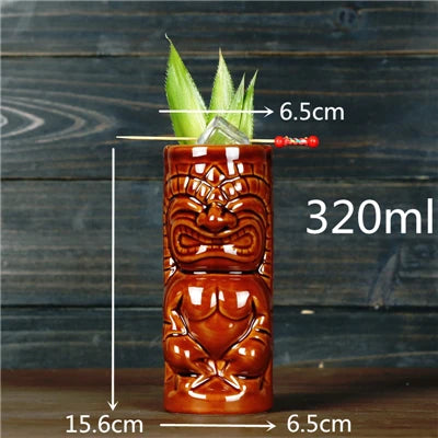 Ceramic 450mL Tiki Bar Beer Mug