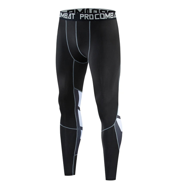 Men Camouflage Silk Elastic Compression Leggings