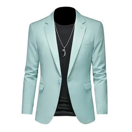 Men Fashion M-6XL Business Casual White Black Blazer