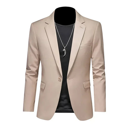 Men Fashion M-6XL Business Casual White Black Blazer