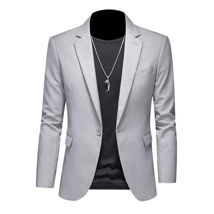 Men Fashion M-6XL Business Casual White Black Blazer