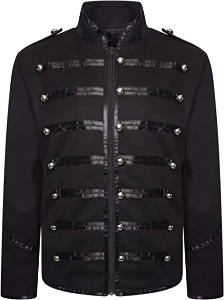 Men Gothic Medieval Military Frock Jacket