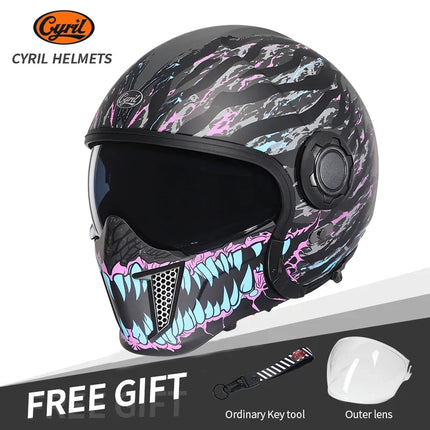 Motorcycle Full Face 3/4 Joker Helmet