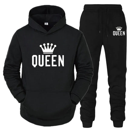 Men Women White Black King Queen Tracksuits