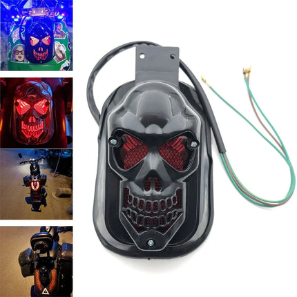 Motorcycle Taillights Rear Brake Skull Tail Light