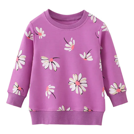 Baby Girl Long Casual Floral Daisy Sweater