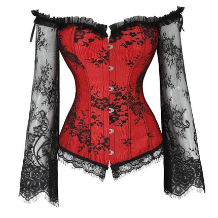 Women Black Red Gothic Shapewear Corset