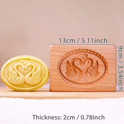 Wood Heart 3D DIY Embossed Cookie Cutter