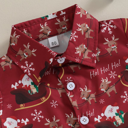 Baby Boy X-Mas Stamp Button Shirt Set – Mad Fly Essentials