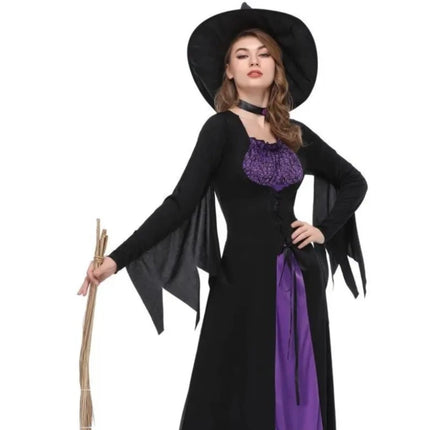 Women Newest Halloween Adult Witch Costume Dress