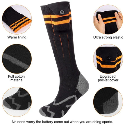 5000mAh Heated Adjustable Thermal Socks Footwarmer