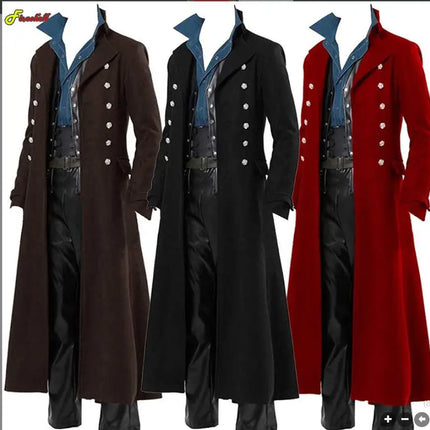 Men Vintage Medieval Steampunk Costumes