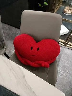 Red Love Smile Face Neck Pillow