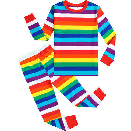 Baby Boy Striped Carnival Rainbow Pajama Sets