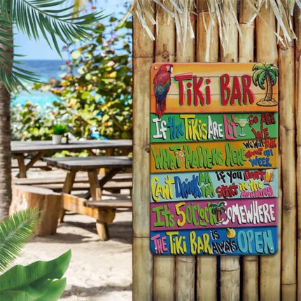 Tiki Bar Decor Beach Party Signs