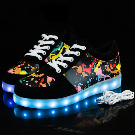 Kids LED Luminous USB Sneakers