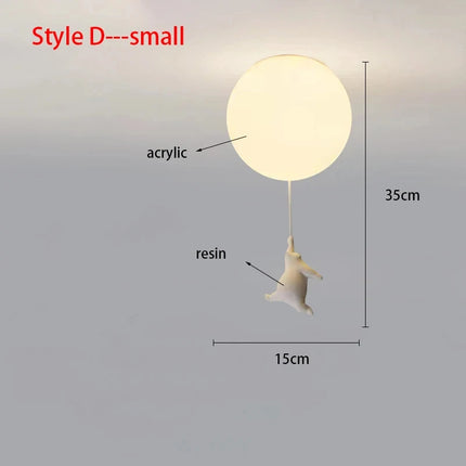 Nordic Cartoon Polar Bear LED Pendant Lamp