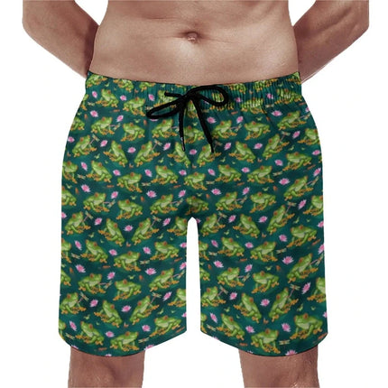 Men Funny Frog 3D Boardshorts