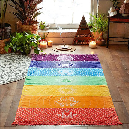 Meditation Yoga Rug Multipurpose Tassel Floor Mat