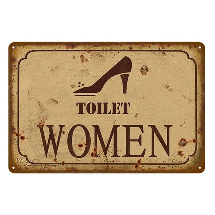 Nostalgia Vintage Bathroom Restroom Wall Art Decor