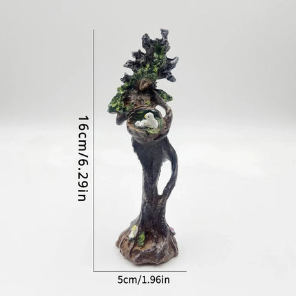 Forest Goddess Bird Elf Statue Resin Ornaments