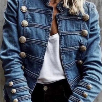 Women Vintage European Commuter Denim Jacket