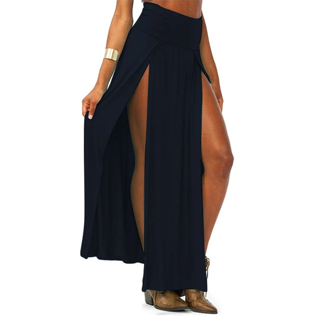 Women High Waist Summer Maxi Skirt.