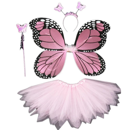 Girl 4pc LED Fairy Butterfly Costume Set