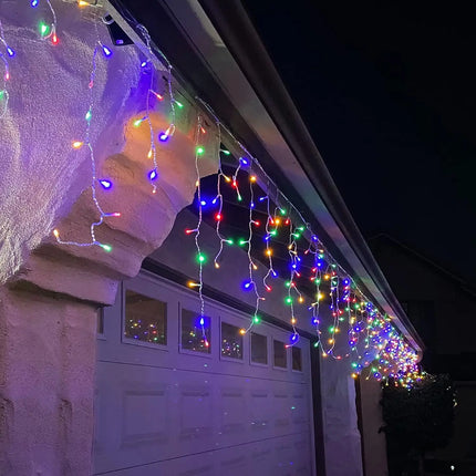 LED Icicle Outdoor Christmas String Lights