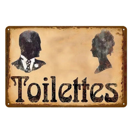 Nostalgia Vintage Bathroom Restroom Wall Art Decor