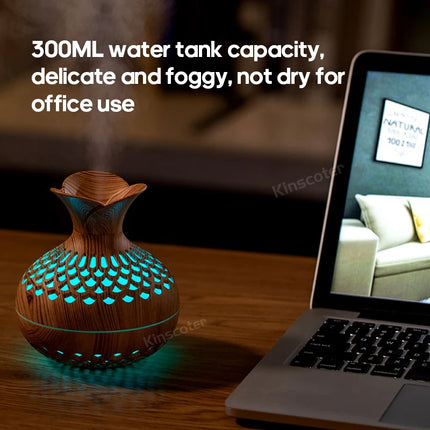 Wood Grain 300mL USB Aroma Diffuser Humidifier