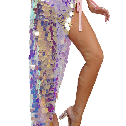 Women Sequin Belly Dancing Hip Scarf