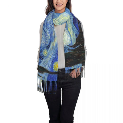 Van Gogh Tassel 3D Scarf