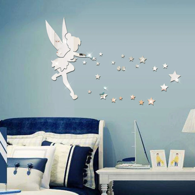 Kids Room 3D Fairy Wall Mirror Sticker - Mad Fly Essentials