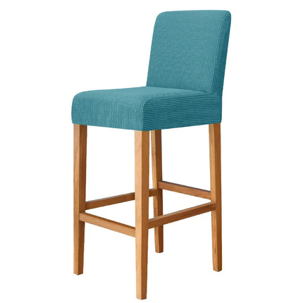 Kitchen Bar Stool Solid Jacquard Slipcover