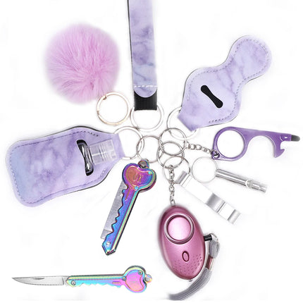 Women Self Defense Personal Alarm Window Breaker Keychain