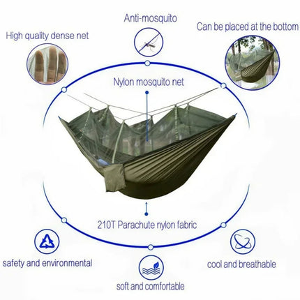 Lightweight Portable Camping Mosquito Net Hammock