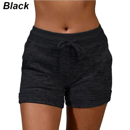 Women Solid Black Trendy Yoga Fitness Shorts