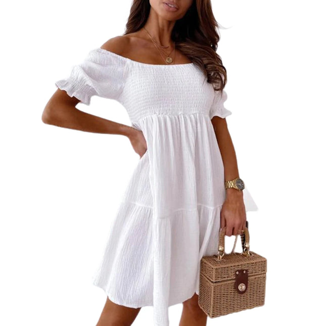 Women Sexy Summer Ruffled Swing Dress