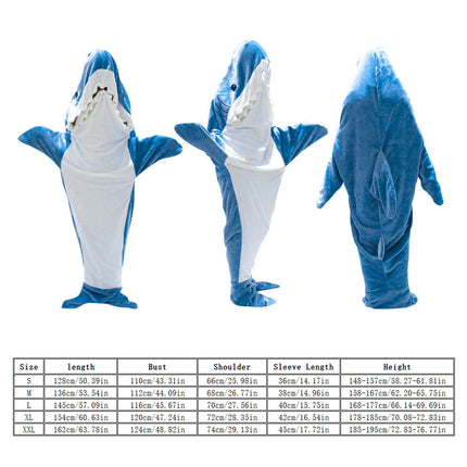 Kids Boys Winter Shark Pajama Costume