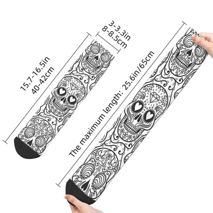 Men Skull Bones Funny Festival Mid-Tube Socks